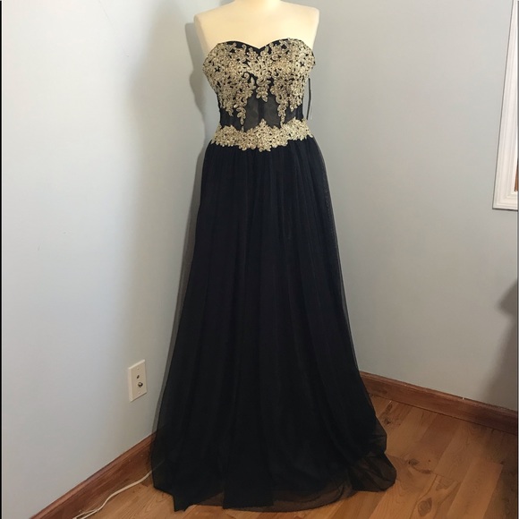 sequin hearts prom dress